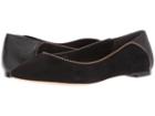 Donna Karan Netta Flat (black Embossed Lizard) Women's Flat Shoes