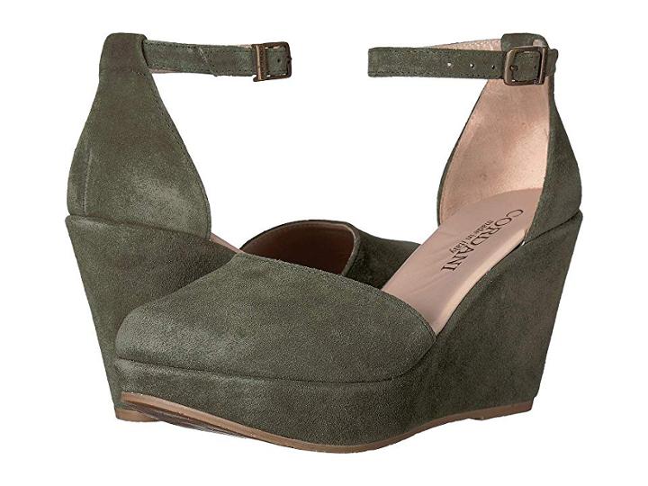 Cordani Robbins (green Suede) Women's Wedge Shoes