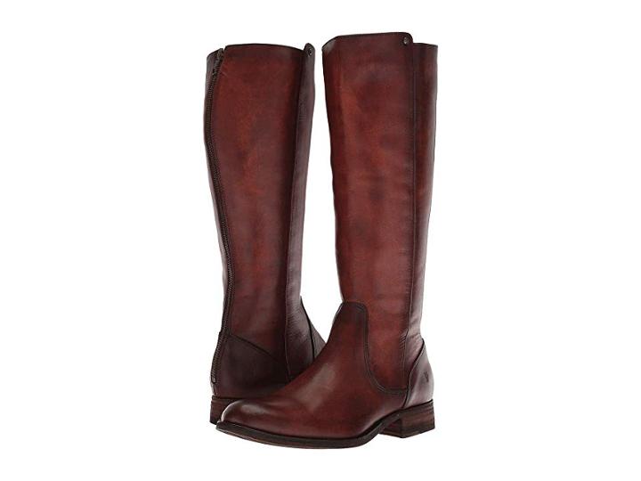 Frye Melissa Stud Back Zip (cognac Washed Antique Pull-up) Women's Zip Boots