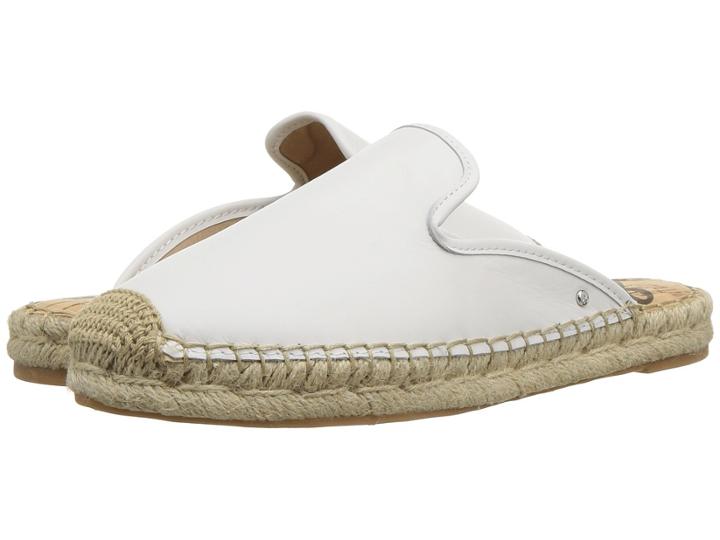 Sam Edelman Kerry (bright White Nappa Luva Leather) Women's Flat Shoes