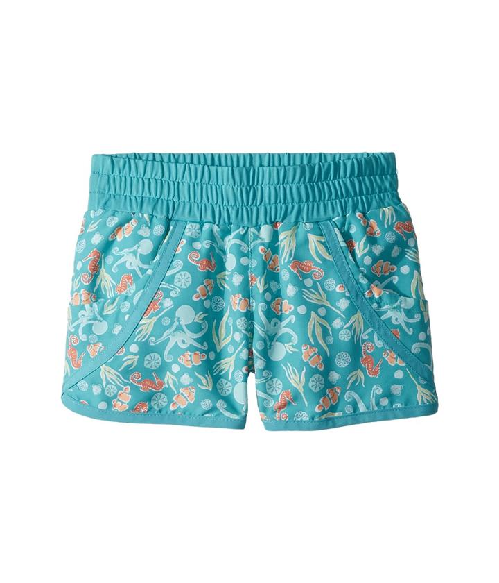 Columbia Kids Solar Streamtm Ii Boardshort (little Kids/big Kids) (geyser Ocean Creatures Print) Girl's Swimwear