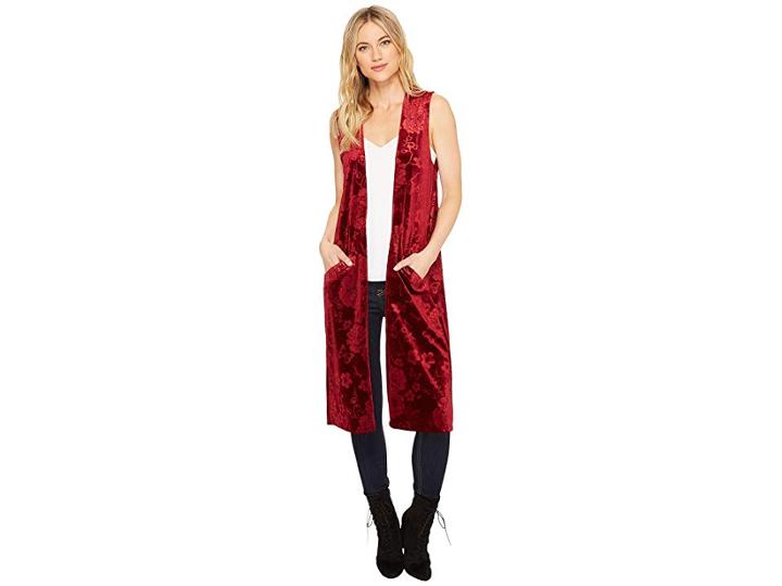 Steve Madden Eastern Flair Embossed Velvet (maroon) Women's Clothing