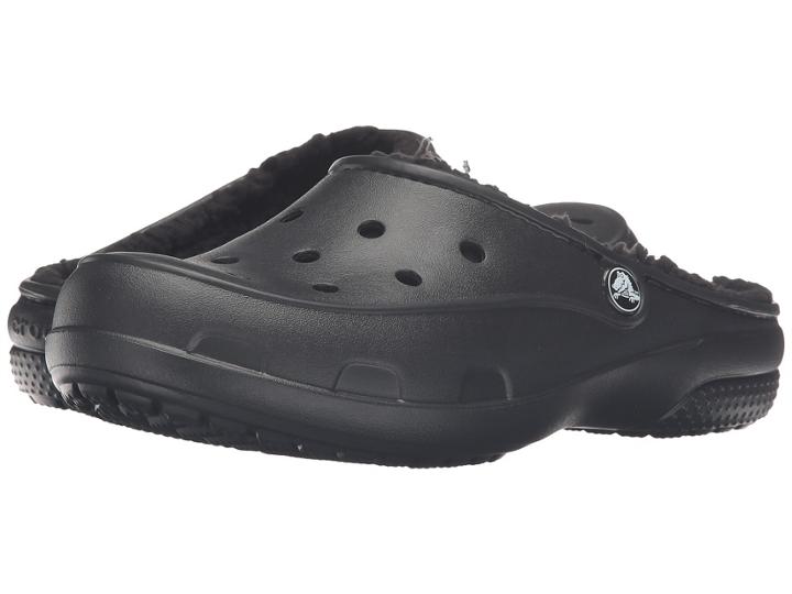 Crocs Freesail Plush Lined Clog (black/black) Women's Clog Shoes