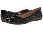 Softwalk Naperville (black/black Woven Soft Nappa Leather/patent) Women's Flat Shoes