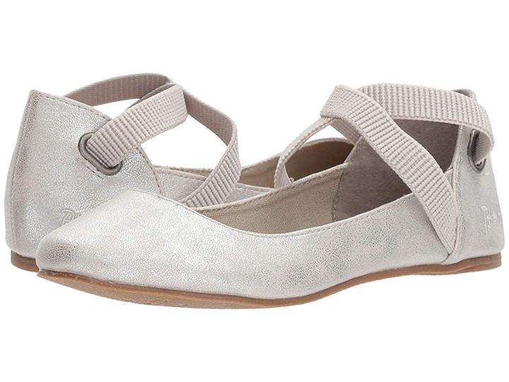 Blowfish Kids Pixi-k (little Kid/big Kid) (silver Meteorite Metallic Pu/ribbed Gore) Girl's Shoes