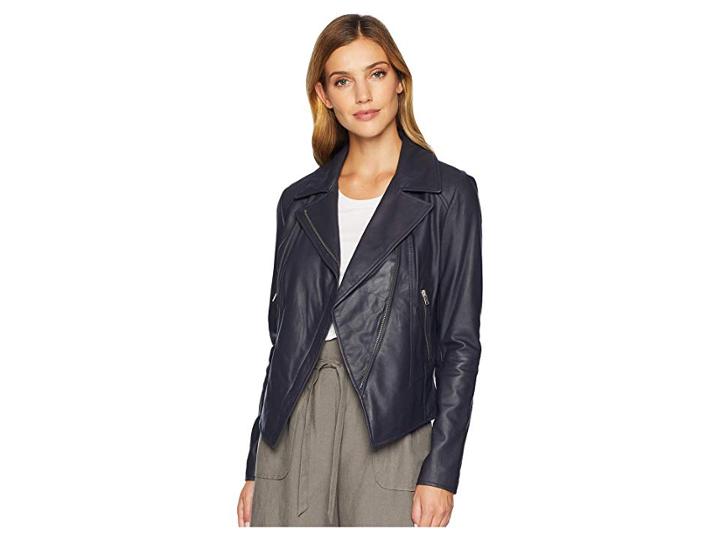 Marc New York By Andrew Marc Bayside Leather Scuba Jacket (midnight) Women's Coat