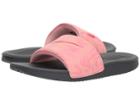 Nike Kids Slide Print (little Kid/big Kid) (dark Grey/tropical Pink/coral Chalk) Girls Shoes