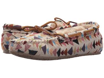 Minnetonka Woven Gina Trapper (cream Kaleidoscope Print) Women's Shoes
