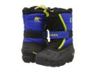 Sorel Kids Flurry (toddler/little Kid/big Kid) (black/super Blue) Boys Shoes