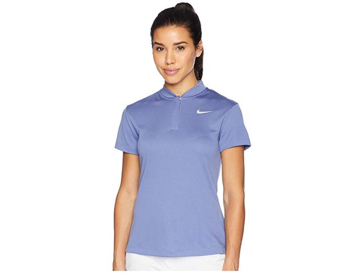 Nike Golf Dry Polo Short Sleeve Blade Left Chest (purple Slate/flat Silver) Women's Clothing