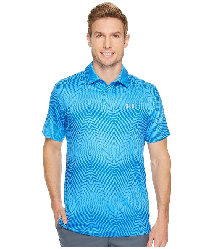 Under Armour Golf Ua Playoff Polo (mako Blue/mako Blue/overcast Gray) Men's Short Sleeve Knit