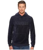 Dc Maytown Velvet Fleece Pullover Hoodie (dark Indigo) Men's Sweatshirt