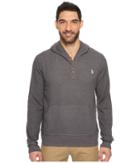 U.s. Polo Assn. Long Sleeve Solid Thermal Hoodie (dark Heather Grey) Men's Sweatshirt