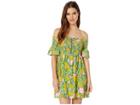 Juicy Couture Smocked Banana Print A-line Dress (bikini Pink Juicy) Women's Dress