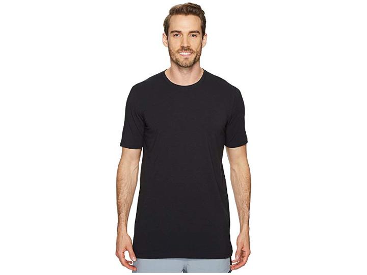 Under Armour Ua Baseline Long Line Short Sleeve Tee (black/black/graphite) Men's T Shirt