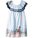 Fiveloaves Twofish Just Shellin On/off Shift Dress (little Kids/big Kids) (white) Girl's Dress