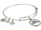 Alex And Ani University Of Georgia(r) Logo Charm Bangle (rafaelian Silver Finish) Bracelet