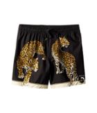 Dolce & Gabbana Kids Shorts (toddler/little Kids) (black Leopard Print) Boy's Shorts
