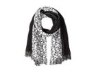 Calvin Klein Double Faced Single Side Logo Print (cream) Scarves