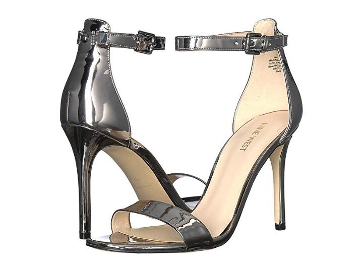 Nine West Mana Stiletto Heel Sandal (pewter Synthetic) High Heels