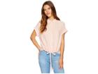 Sanctuary Borrego Tie Shirt (washed Terracota Stripe) Women's Long Sleeve Button Up