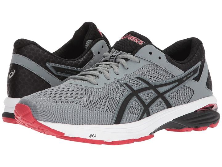 Asics Gt-1000 6 (stone Grey/black/classic Red) Men's Running Shoes