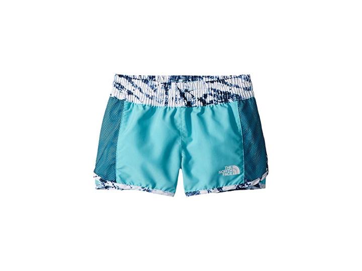 The North Face Kids Class V Water Shorts (little Kids/big Kids) (blue Wing Teal Fern Print/blue Curacao/tnf White (prior Season)) Girl's Shorts