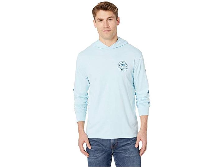 Billabong Tendencies Long Sleeve Hood T-shirt (coastal Blue) Men's Clothing