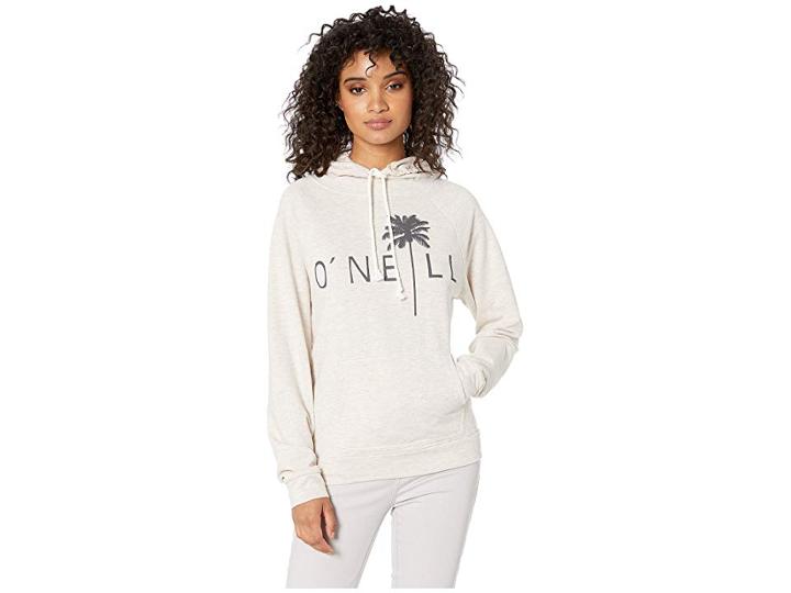 O'neill Palm Life Fleece (oatmeal Heather) Women's Sweatshirt