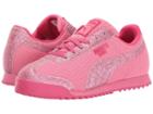 Puma Kids Roma Glitz Glamm Mesh (little Kid/big Kid) (rapture Rose/rapture Rose) Girls Shoes