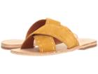 Frye Avery Pickstitch Slide (yellow Soft Oiled Suede) Women's Sandals