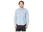 Lucky Brand Long Sleeve Workwear Shirt (chambray Blue) Men's Clothing