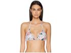 Letarte Ruffle Triangle Top (pineapple Floral) Women's Swimwear