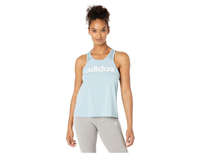 Adidas Designed-2-move Logo Tank Top (ash Grey) Women's Sleeveless
