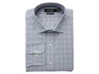 Lauren Ralph Lauren Slim Fit Non Iron Stretch Poplin Dress Shirt (blue Slate/wine Multi) Men's Long Sleeve Button Up