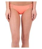 O'neill Salt Water Solids Knotted Tab Side Bottom (grapefruit) Women's Swimwear