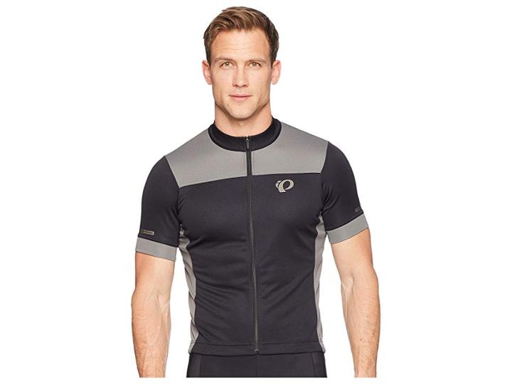 Pearl Izumi Elite Escape Semi-form Jersey (black/smoked Pearl) Men's Clothing