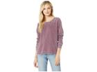 Alternative Burnout French Terry Lazy Day Pullover (wine) Women's Clothing
