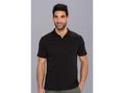 Calvin Klein S/s 2 Button Liquid Cotton Interlock Polo (black/cellar) Men's Short Sleeve Pullover