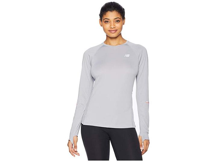 New Balance Nb Ice 2.0 Long Sleeve Top (arctic Sky) Women's Long Sleeve Pullover