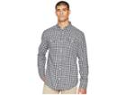 Original Penguin Long Sleeve Textured Gingham (true Black) Men's Long Sleeve Button Up