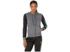 Adidas Essential Linear Full Zip Hoodie (dark Grey Heather) Women's Sweatshirt