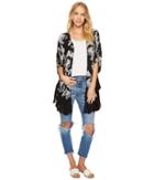 Roxy Desert Oasis Kimono 2 (anthracite Tropical Two-tone) Women's Swimwear