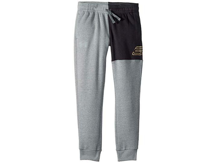 Under Armour Kids Sc30 Mvp Pants (big Kids) (black/steel Light Heather/metallic Gold) Boy's Casual Pants