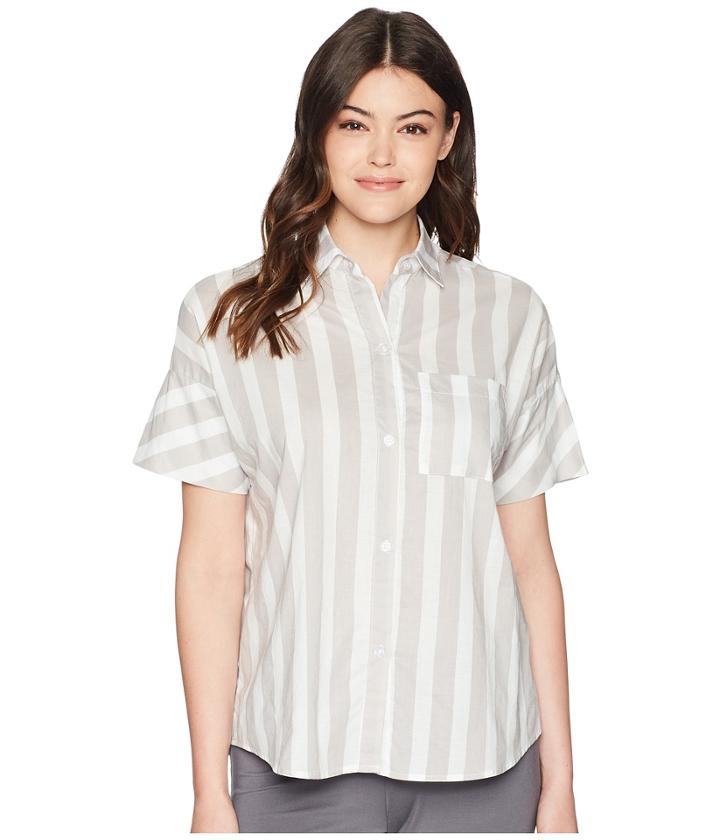 Maison Du Soir Gigi Blouse (grey Stripe) Women's Blouse