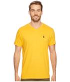 U.s. Polo Assn. V-neck Short Sleeve T-shirt (golden Corn) Men's Short Sleeve Pullover