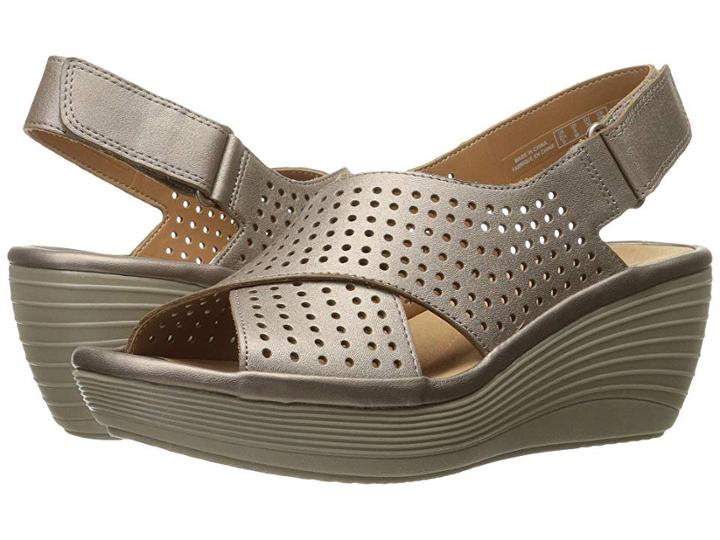 Clarks Reedly Variel (metallic Leather) Women's Shoes