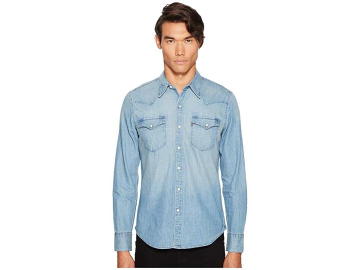 Levi's(r) Premium Premium Barstow Western Shirt (blue) Men's Clothing
