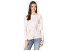 Susana Monaco Tie Waist Long Sleeve Top (creme) Women's Clothing