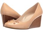 Cole Haan Elsie Lace Wedge 65mm Ii (nude Leather) Women's Wedge Shoes
